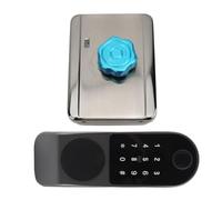 Hamwesh Serratura Intelligente per Porta, Password per lo Scorrimento della Scheda di Riconoscimento delle Impronte Digitali con Telecomando per l'appartamento Domestico