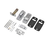 Hamwesh Serratura per Porta d'ingresso Senza Chiave, Meccanica in Lega di Zinco Senza Batteria, Impermeabile, Ignifuga, con Codice a 2-4 Cifre, Serratura con Password, Set di Serrature Codificate