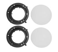 Hamwesh Set di 2 Coperture per Altoparlanti da Soffitto, Design Magnetico, Struttura in Metallo Resistente, per Home Theater, Barche, Uffici, con Supporto per Superfici Universali, Bianco