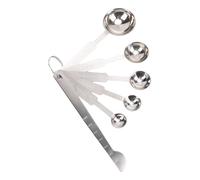Hamwesh Set di 5 Cucchiai Dosatori in Acciaio Inossidabile, 304 Cucchiai Dosatori da Multi Formato con Livellatore Cucchiaino Portatile per Ingredienti Secchi o Liquidi, Misurino Lucido