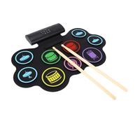 Hamwesh Set di Batteria Elettronica, Set di Batteria Educativa Ricaricabile per 10 Ore di Riproduzione per Bambini, Elettrica con Altoparlante Incorporato e USB MIDI per Studio Domestico e Pratica