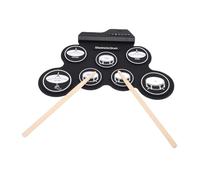 Hamwesh Set di Batteria per Bambini, Kit di Batteria Elettronica Portatile Arrotolabile con 7 Pad con Altoparlante Incorporato Ingresso MP3 5 Toni di 8 Brani Dimostrativi per Bambini Dai 5 Ai 12 Anni