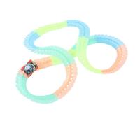 Hamwesh Set di Binari per Auto da Corsa, Bagliore Mutevole Flessibile Al Buio con Pezzi a Scatto per Bambini 36 Mesi e Oltre (224PCS)