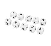 Hamwesh Set di Dadi da Gioco Educativi a 6 Facce con Numeri Trasparenti, Dadi in Plastica da 20 Pezzi per L'insegnamento della Prima Infanzia (WHITE)