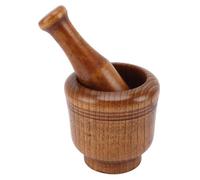 Hamwesh Set di Mortaio e Pestello in Legno, Legno Giujube con Design Multifunzionale Macinazione Efficiente e una Struttura Durevole