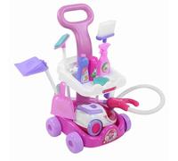 Hamwesh Set di Pulizie per Bambini per Bambini, 16 Pezzi Fingono di Giocare a Pulizia con la Spazzola con la Scopa e Il Vuoto per Oltre 3 Anni (Pink)