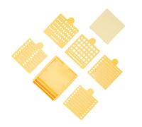 Hamwesh Set Porta-stencil e Supporto per Foglietti Adesivi Riutilizzabili, Organizer Dispenser per Foglietti Adesivi 3x3 in Plastica ABS Resistente con 5 Modelli per Scrivania, Perfetto per le Liste