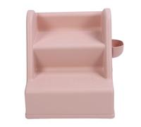 Hamwesh Sgabello a Gradini, Sgabello Pieghevole a Due Gradini con Cestini Laterali per Bagno e Cucina, Superficie Anti -slittamento per Allenamento Banale (Roseo)