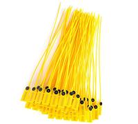 Hamwesh Sigillo di Sicurezza in Plastica, Sigillo di Sicurezza in PP Giallo da 100 Pezzi Semplice da Usare con Fascette in Lamiera di Acciaio da 40 Cm, di per il Trasporto con Etichette Numerate per