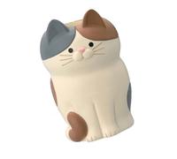 Hamwesh Simpatico Ornamento per Gatti, Porta Tablet e Telefono, Porta Penne e Occhiali, Pratica Decorazione da Scrivania per lo Studio in Ufficio, Ornamento per Gatti in Resina (Gatto tricolore tozzo)