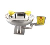 Hamwesh Stazione Lavaocchi, Lavaocchi di Emergenza a Doppio Ugello in Acciaio Inossidabile 304, per Montaggio a Parete con Maniglia di Spinta, Copertura Antipolvere per Fabbrica di Uffici Domestici