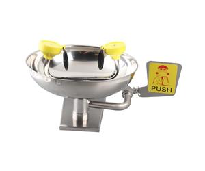 Hamwesh Stazione Lavaocchi, Lavaocchi di Emergenza a Doppio Ugello in Acciaio Inossidabile 304, per Montaggio a Parete con Maniglia di Spinta, Copertura Antipolvere per Fabbrica di Uffici Domestici