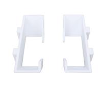 Hamwesh Supporto da Parete per Racchetta da Tennis, Supporto per Racchetta in Plastica da 2 Pezzi con Gancio Sicuro per Recinzione a Catena, Campo, Palestra, Casa, Senza Attrezzi, (White)