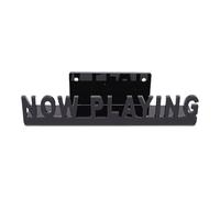 Hamwesh Supporto da Parete per Scaffale per Dischi in Vinile Acrilico, Supporto per Display Impermeabile per Album per LP da 7" 10" 12", Montaggio Senza Trapano Adesivo o Viti, Organizer (BLACK)
