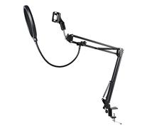 Hamwesh Supporto per Microfono, Filtro Anti-pop a Doppio Schermo Supporto per Microfono con Braccio a Molla Super Resistente, Braccio per da Tavolo con Filtro Anti-pop Rete Antispruzzo Clamp/Holder