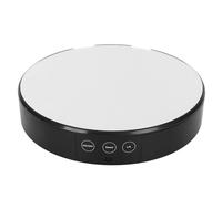 Hamwesh Supporto Rotante Motorizzato, Carico 5 kg, 360 Gradi, Luce Bianca | Giradischi elettrico, ABS, , batteria, per gioielli, torte, modellismo, negozio, studio, motore silenzioso