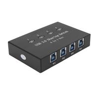 Hamwesh Switch di Condivisione Stampante, Commutazione Manuale per 4 Computer Switch di Condivisione Stampante USB 3 0, di a 4 Porte con Connessioni Stabili Plug and Play per PC Portatile