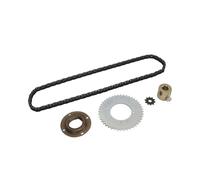 Hamwesh T8F Pignone Catena Kit, 44T 10T Pignone, 116 Maglie | Set ingranaggi pignone trasmissione, acciaio, , connettori dorati da 16 mm, per kart mini moto fuoristrada scooter