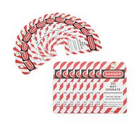 Hamwesh Tag di Blocco, Kit di Tagout di Blocco in PVC Durevole 30pcs con Anello di Appenderla in Metallo per Applicazioni di Alimentazione Elettrica Chimica Industriale