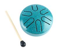 Hamwesh Tamburo della Lingua in Acciaio, Tamburo per Panoramiche da 6 Note con Bacchetta per l'intrattenimento di Yoga di Meditazione, Strumento a Percussione Professionale in Acciaio Al Carbonio e