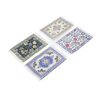 Hamwesh Tappeto per Casa delle Bambole 4PCS, 16x9,8cm Tappeto Vintage in | Set tappetini in miniatura, tessuto lavabile, per soggiorno, camera da letto, sala da pranzo, scala 1:12, artigianato fai