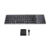 Hamwesh Tastiera Bluetooth Pieghevole con Touchpad, Tastiera Portatile Ultra Sottile Ricaricabile di Dimensioni Standard per Viaggi, Tastiere Wireless Pieghevoli per Smartphone