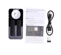 Hamwesh Tastiera di Scelta Rapida Wireless, Display Visivo 8 Tasti Rapidi Quadrante Multifunzionale Tastierino per Tavoletta Grafica Telecomando Rapido Programmabile con Batteria Ricaricabile per PC