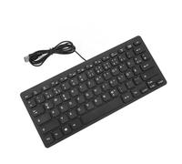Hamwesh Tastiera in Lingua 78 Tasti, Tastiera USB Ultra Slim con 3 Opzioni di Lingua per la Casa di Ufficio Usa Splash Proof Compact (Layout tedesco Qwetz)