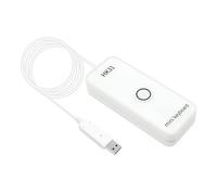 Hamwesh Tastiera USB Personalizzata a un Tasto, Tasto Macro Programmabile con Punti Braille per Non Vedenti, Design ABS Compatto con Striscia Magnetica per PC Laptop Giochi da Ufficio (HK31UWM Bianco)