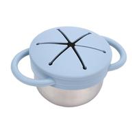 Hamwesh Tazze Snack per Bambini, Coperchio in Silicone Alimentare in Acciaio Inossidabile a Prova di Fuoriuscita 3 in 1 Multifunzionale con Coperchio Antipolvere per Bambini Piccoli, Impugnatura