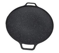 Hamwesh Teglia per Barbecue Coreana, Griglia Coreana Rotonda in Lega di Alluminio a Riscaldamento Rapido, Padella per Piano Cottura con Design Resistente Alle Alte Temperature per Uso Interno Ed
