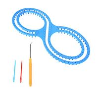 Hamwesh Telaio per Maglieria, Kit Telaio in Plastica a 8 Forme per Coperte Grosse con Uncinetto e Aghi da Sutura per Sciarpe Fai da Te Cappelli Calzini Scialli Coperte
