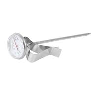 Hamwesh Termometro di Lettura Istantanea, Termometro a Quadrante Sensibile con Clamp/Holder Regolabile per il Cibo per Latte di Yogurt Alimentari Olio Griglie Olio Friggi (corto)