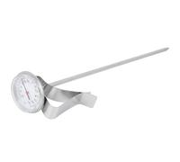 Hamwesh Termometro di Lettura Istantanea, Termometro a Quadrante Sensibile con Clamp/Holder Regolabile per il Cibo per Latte di Yogurt Alimentari Olio Griglie Olio Friggi (lungo)