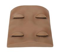 Hamwesh Testa del Manichino delle Cocche, Soft Trucco Mannequin Testa con Palpebre per Ciglia Rimovibili per l'allenamento dell'estensione delle Ciglia e la Pratica del Trucco (BROWN)