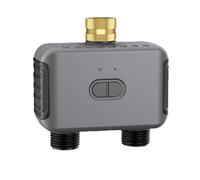 Hamwesh Timer per Irrigazione WiFi, Timer per Irrigazione Intelligente a 2 Zone con Ritardo Pioggia e modalità Automatica Manuale, Doppia Uscita per Prati da Giardino (Spina degli Stati Uniti)