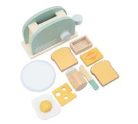 Hamwesh Tostapane Pop Up Cucina Giocattolo, Set da Cucina in Legno in Materiale Tiglio con Coltello per Pane, Burro, Formaggio, Marmellata, Stile Affascinante Freschezza, Apprendimento Precoce,