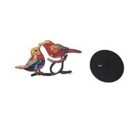 Hamwesh Uccelli Colorati a Ramo, Ornamento Desktop Colorato Piatto a Doppia Faccia con Materiale Durevole Acrilico per Display da Tavolo (#2)