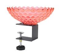 Hamwesh Vaschetta per Il Bagno degli Uccelli Montata sul Ponte, Ciotola per Il Bagno degli Uccelli Staccabile con Morsetto Regolabile per l'arredamento del Giardino (Rosso)