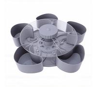 Hamwesh Vassoio Rotante per Snack, 5 Scomparti con Base Antiscivolo, (GRAY)
