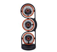Hamwesh Ventilatore da Scrivania a 3 Teste, Portatile Ricaricabile Tramite USB con Circolazione Dell'aria a 360°, Volume Dell'aria 3X e Impostazioni di velocità Multiple, Ventilatore (GREY)