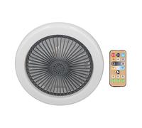 Hamwesh Ventilatore da Soffitto da 30 W, Illuminazione per Piccole Stanze con Telecomando, 3 velocità, Portalampada E27, per Soggiorno, Cucina
