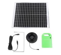 Hamwesh Ventilatore di Scarico Solare, Pannello Solare da 20 W IP68 Ventilatore Ad Energia Impermeabile, per Soffitta con Batteria da 6000 MAh per Soffitta, Fabbrica, Pollaio, Serra, Cuccia per