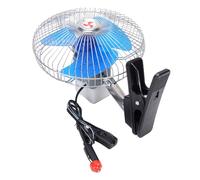 Hamwesh Ventola per Auto, Ventola di Raffreddamento per Veicoli Oscillante Silenziosa in Metallo a 2 velocità, Portatile con Rotazione a 360° e Cavo da 1,8 M per Escavatore Berlina Camion SUV RV