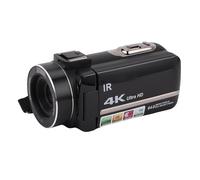 Hamwesh Videocamera 4K, Videocamera Vlog Touch Screen da 3 Pollici con Zoom Digitale 64MP UHD 18X con Stabilizzatore Portatile, Microfono Esterno, Telecomando, Scheda 2 Batterie, per YouTube