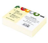 HAN 10x Schede indice CROCO gialle DIN A8 1000 schede a righe stampate | Prodotto in Germania, DIN A8, cartoncino robusto, apprendimento del vocabolario, a righe, flashcard, scheda indice, vuoto