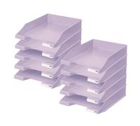 HAN 10x vaschetta portacorrispondenza CLASSIC viola pastello, formato A4/C4 | Prodotto in Germania, formato A4/C4, 255x348x65 mm, vassoio portadocumenti, vassoio per archiviazione, vassoio per lettere
