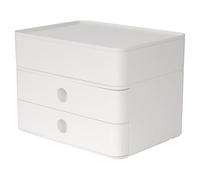 HAN 1100-12 - Cassettiera SMART-BOX PLUS ALLISON, design moderno, con 2 cassetti e porta utensili, colore: snow white