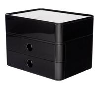 HAN 1100-13 - Cassettiera SMART-BOX PLUS ALLISON, design moderno, con 2 cassetti e porta utensili, colore: jet black