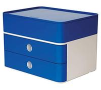 HAN 1100-14 - Cassettiera SMART-BOX PLUS ALLISON, design moderno, con 2 cassetti e porta utensili, colore: royal blue